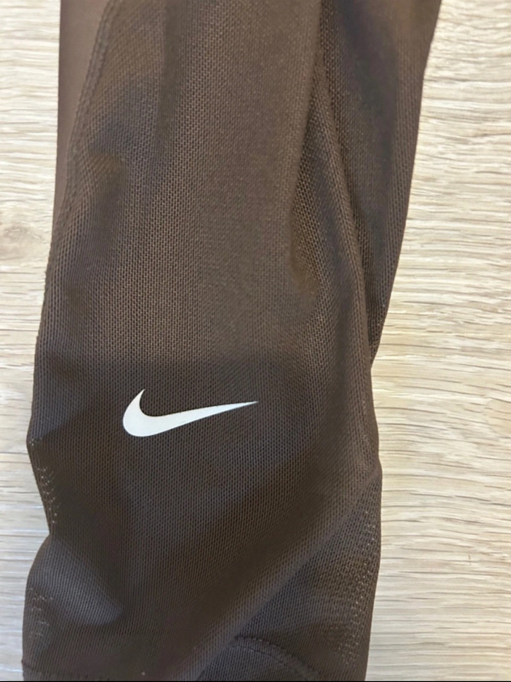Nike Brown Leggings with White Swoosh